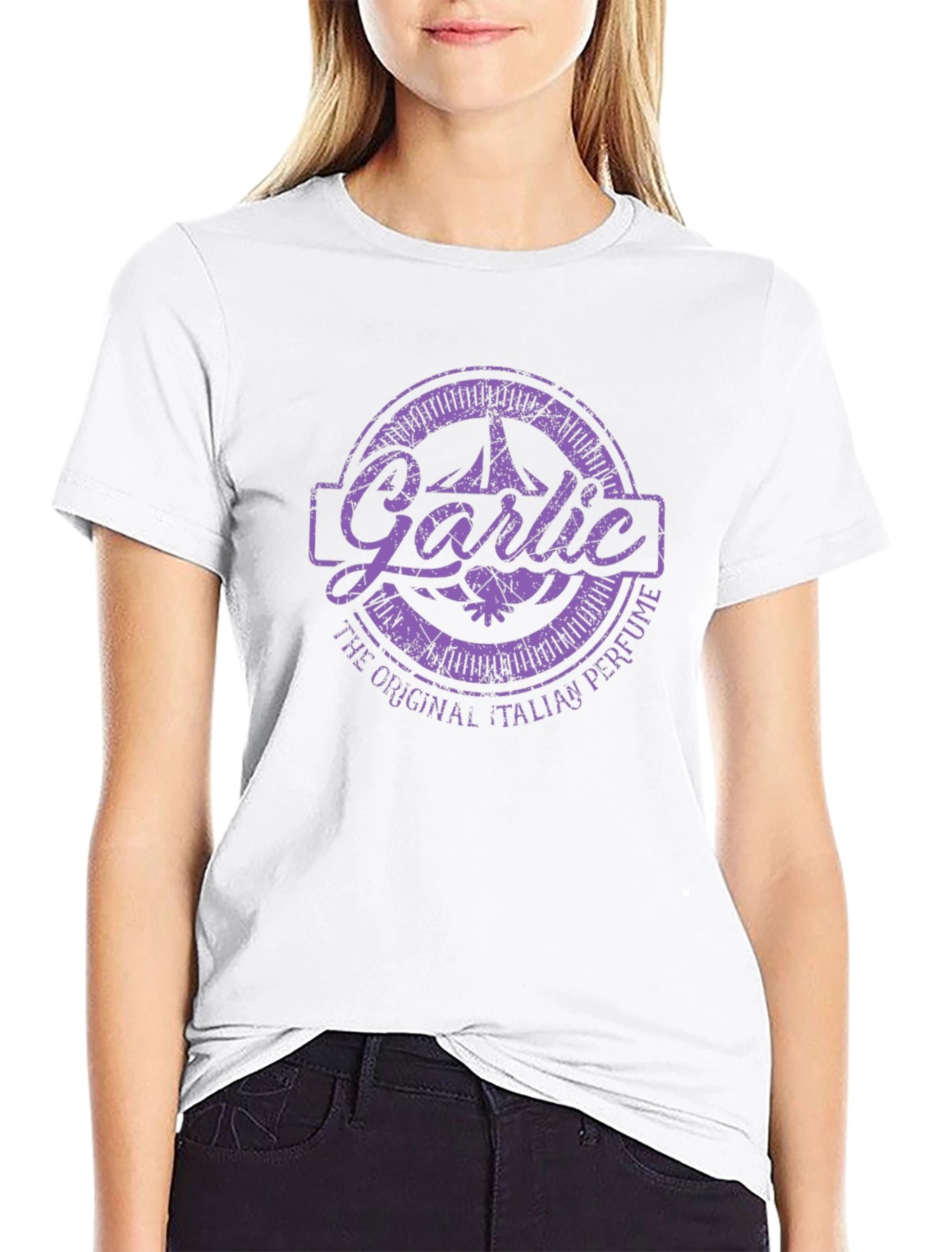 Garlic Perfume Graphic Tee - Novelty T-Shirt