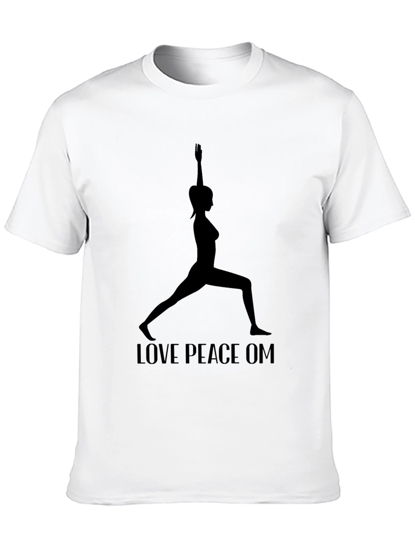 Yoga Silhouette Graphic Tee - Love Peace OM