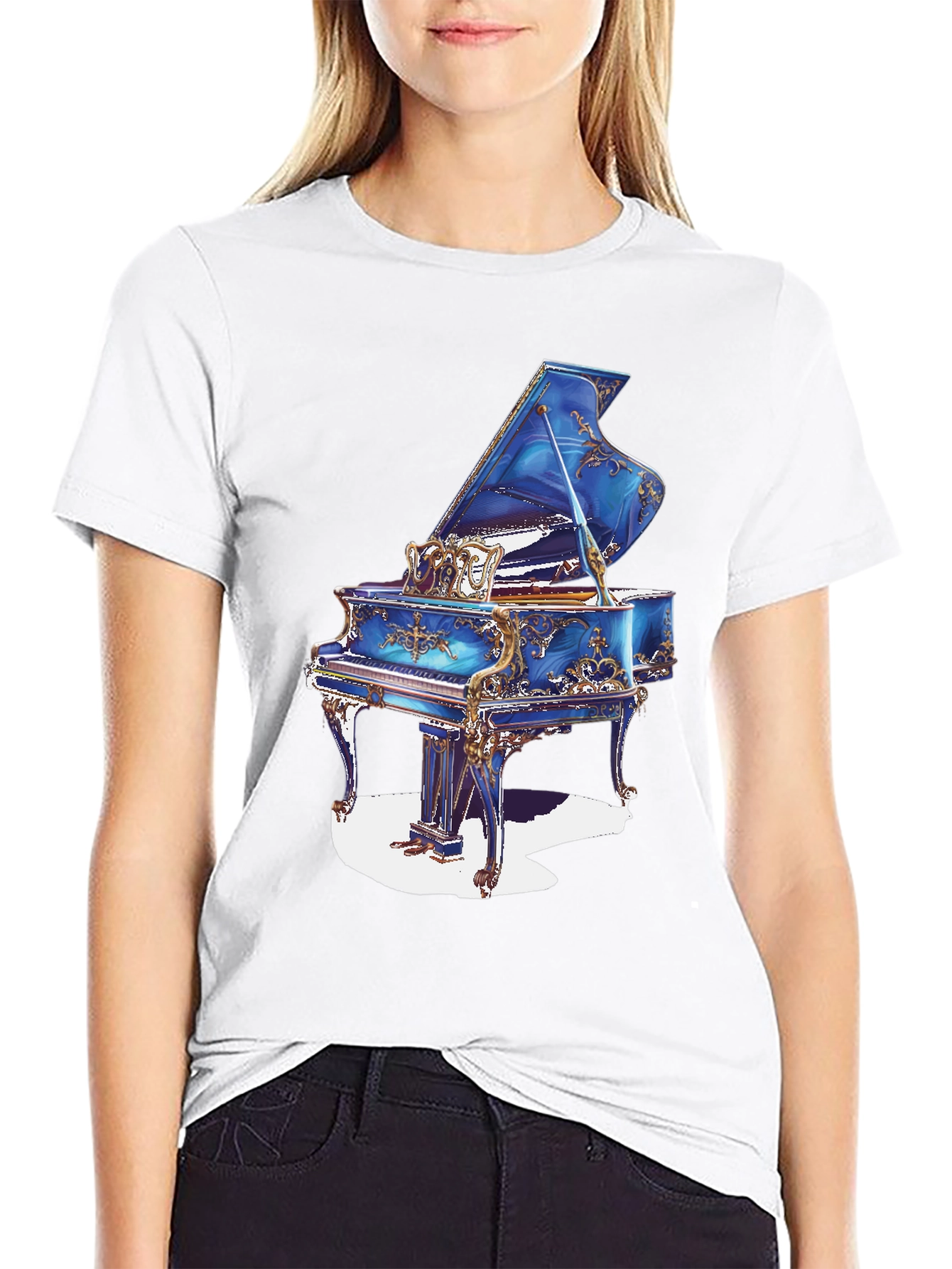 Grand Piano Graphic Tee - Musician Style