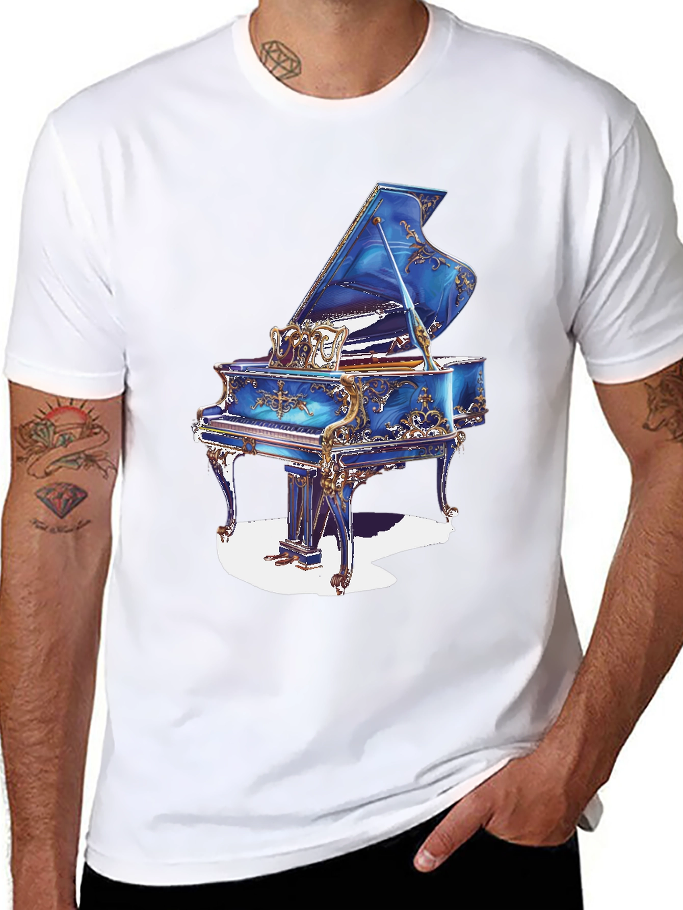 Grand Piano Graphic Tee - Musician Style