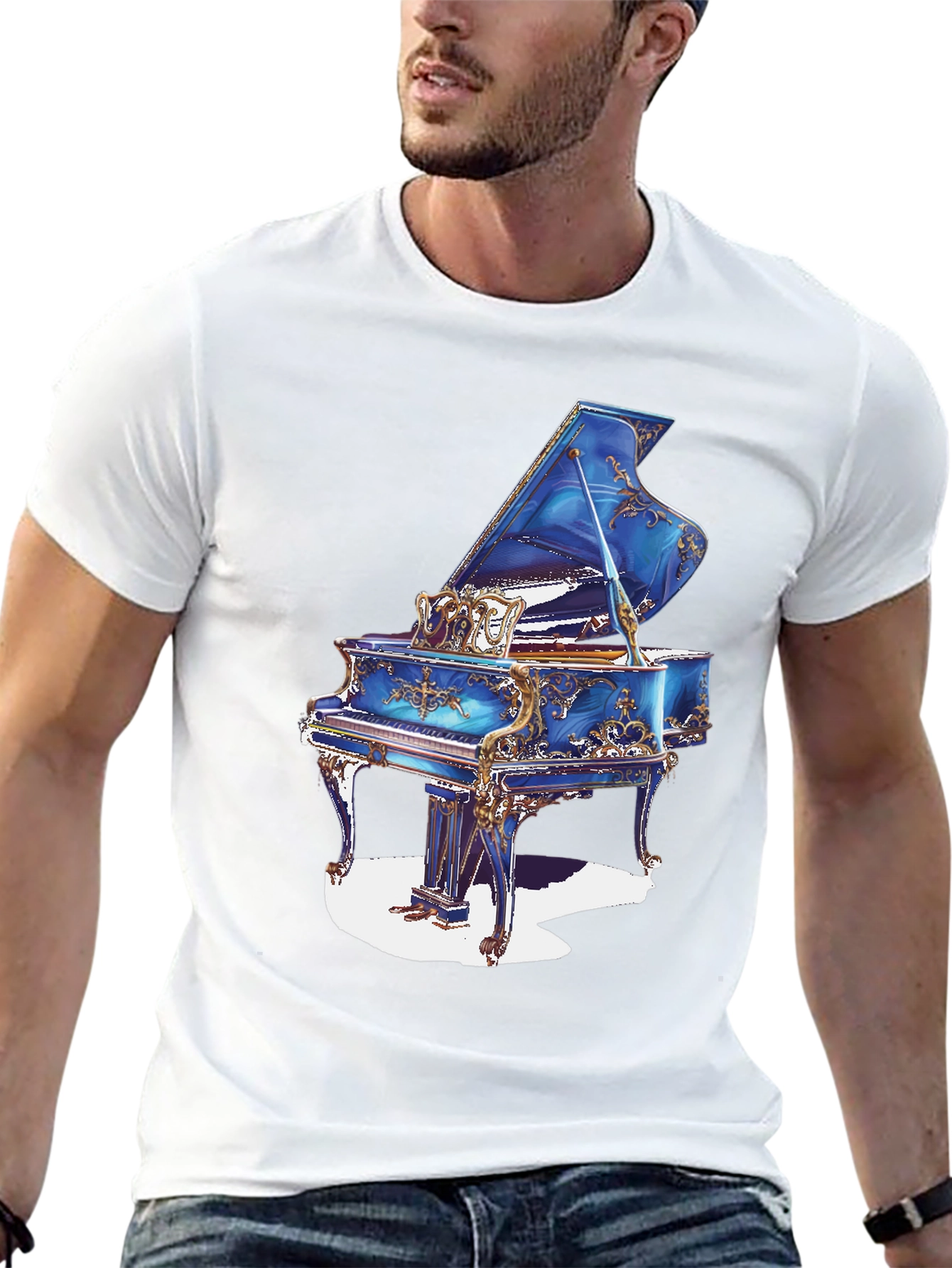 Grand Piano Graphic Tee - Musician Style