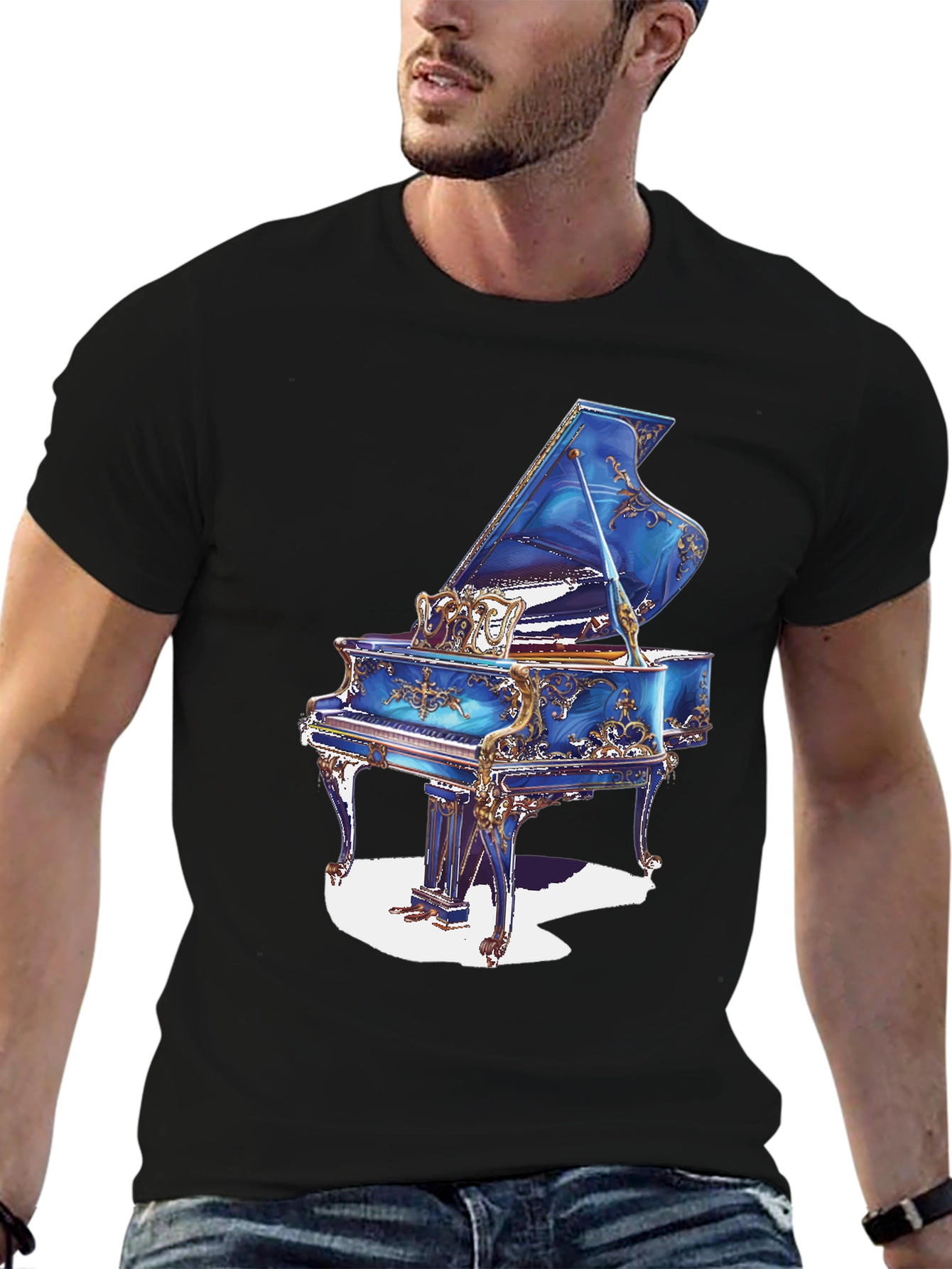 Grand Piano Graphic Tee - Musician Style