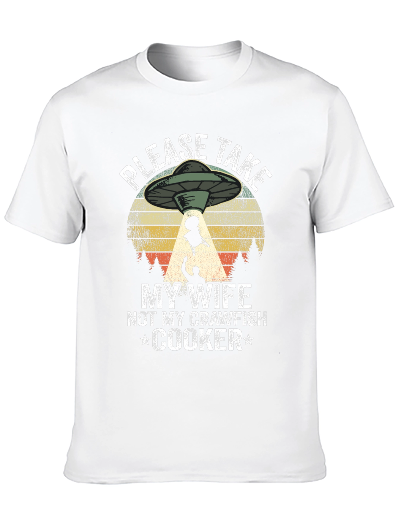 Funny Alien Abduction Crawfish Cooker T-Shirt