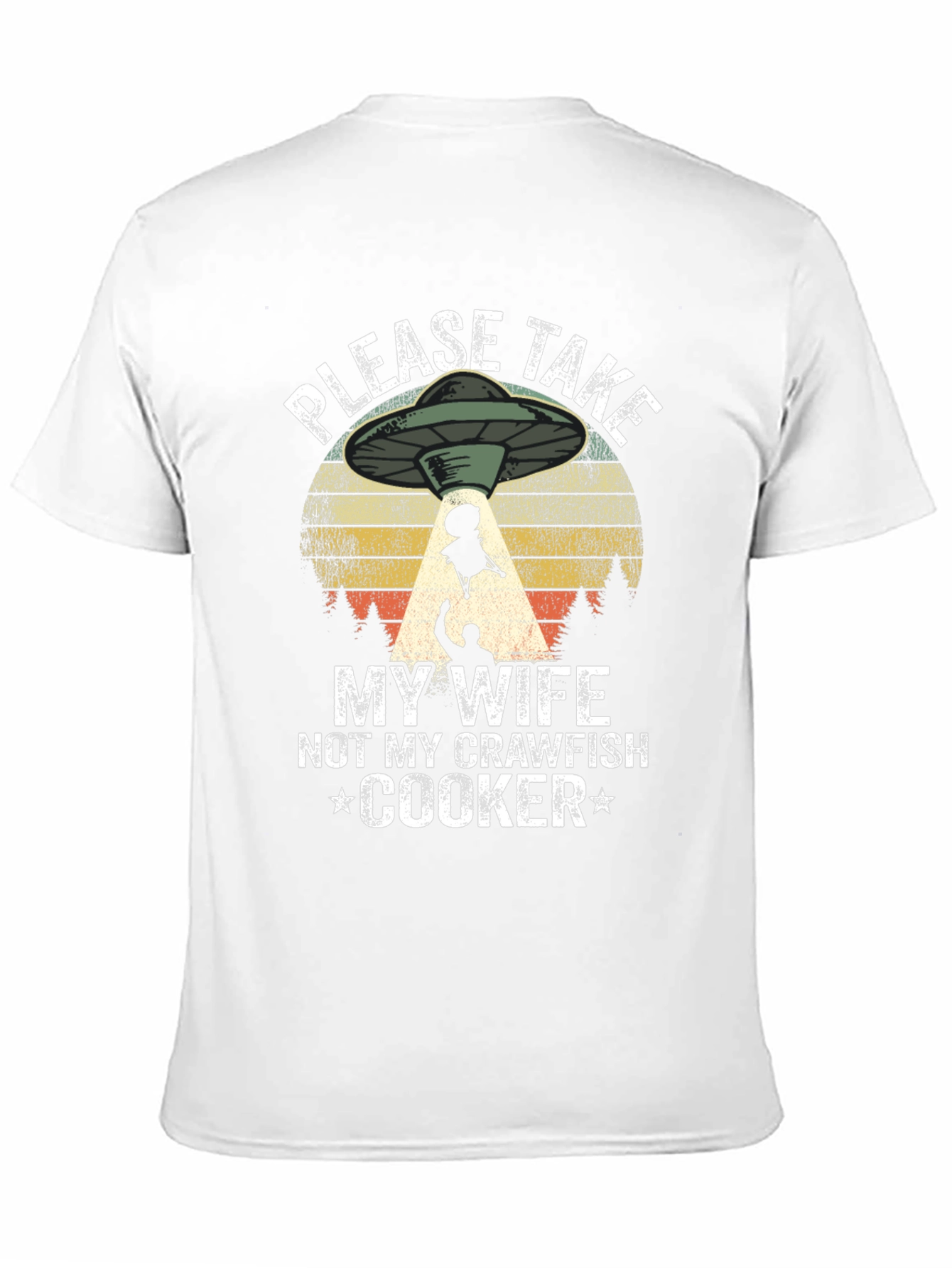 Funny Alien Abduction Crawfish Cooker T-Shirt
