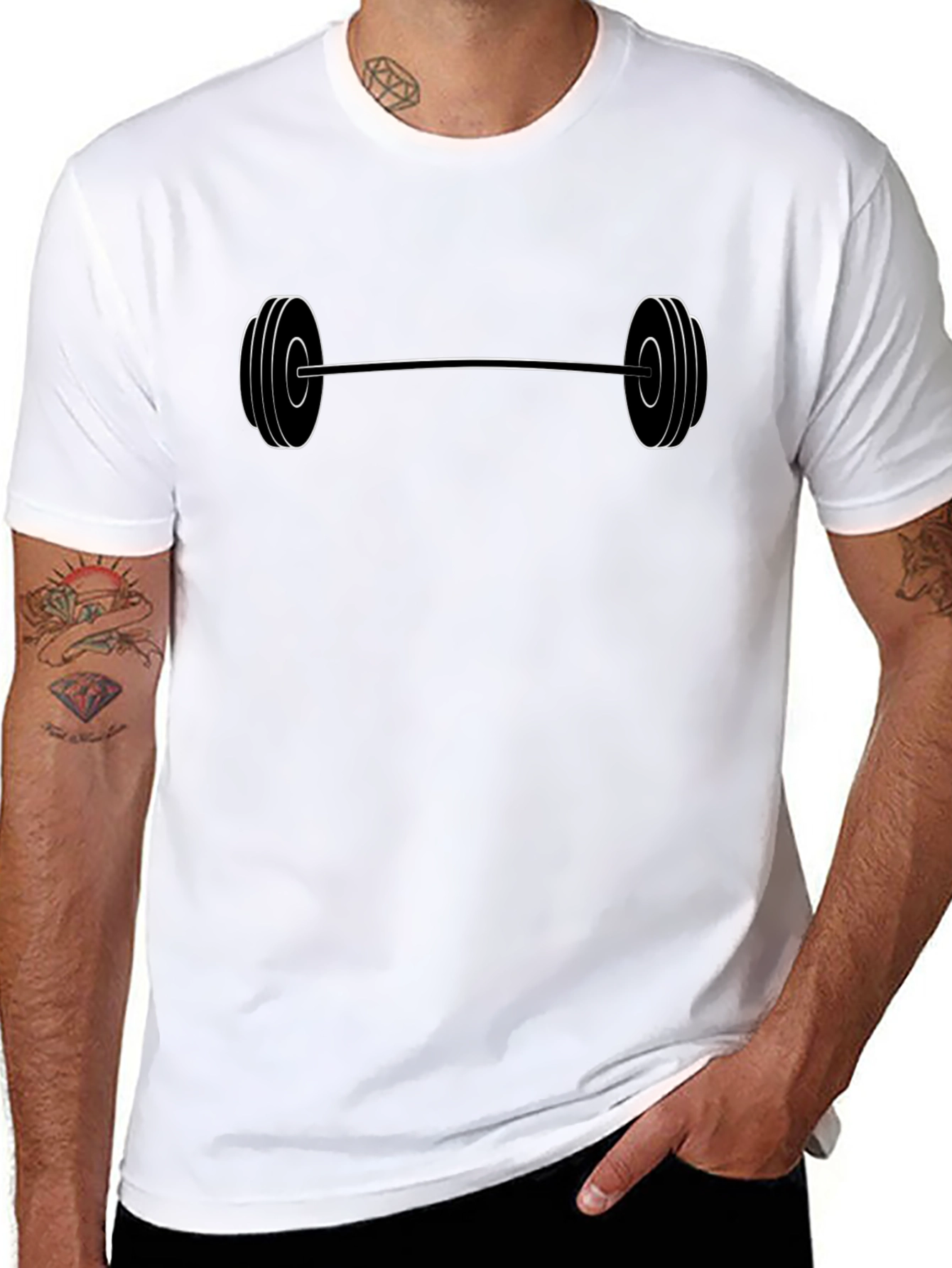 Workout Ready Barbell Graphic Tee - Black