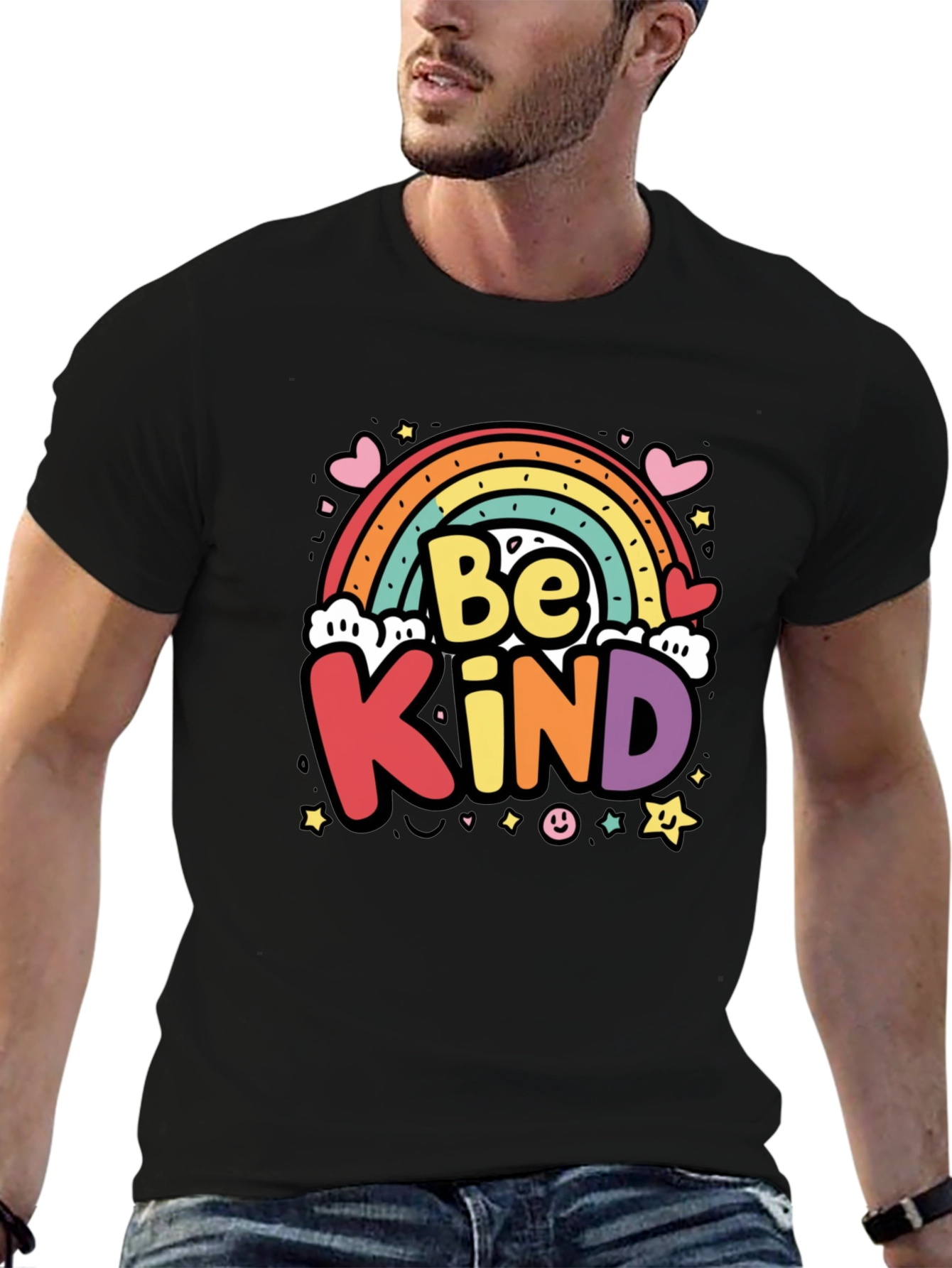Be Kind Rainbow Graphic Tee - Unisex