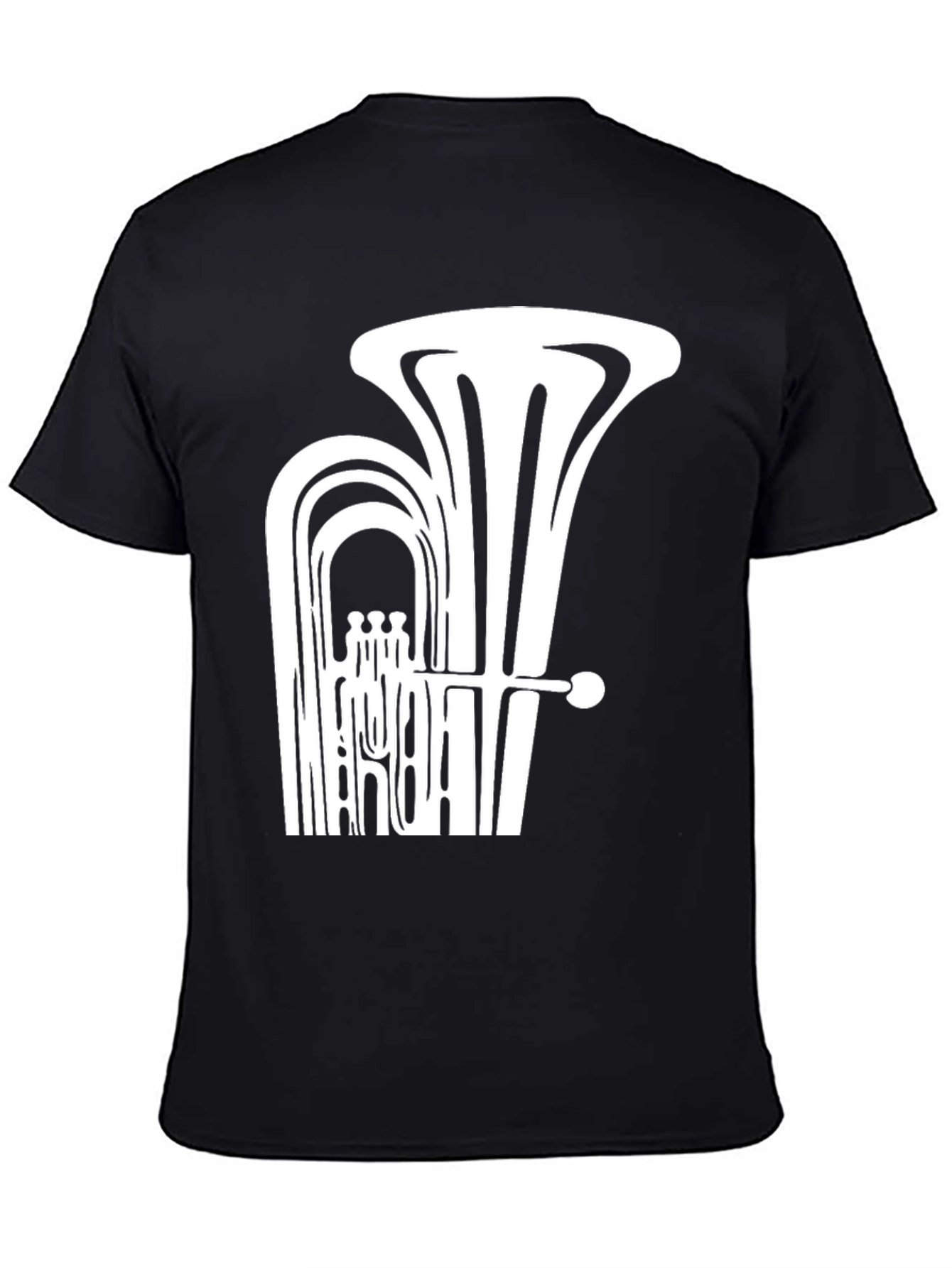 Tuba Graphic T-Shirt - Black Music Lover Tee