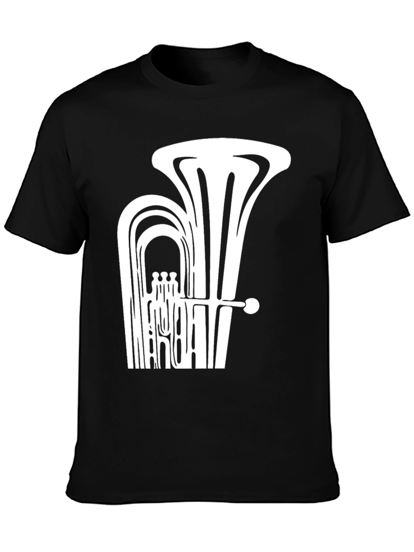 Tuba Graphic T-Shirt - Black Music Lover Tee
