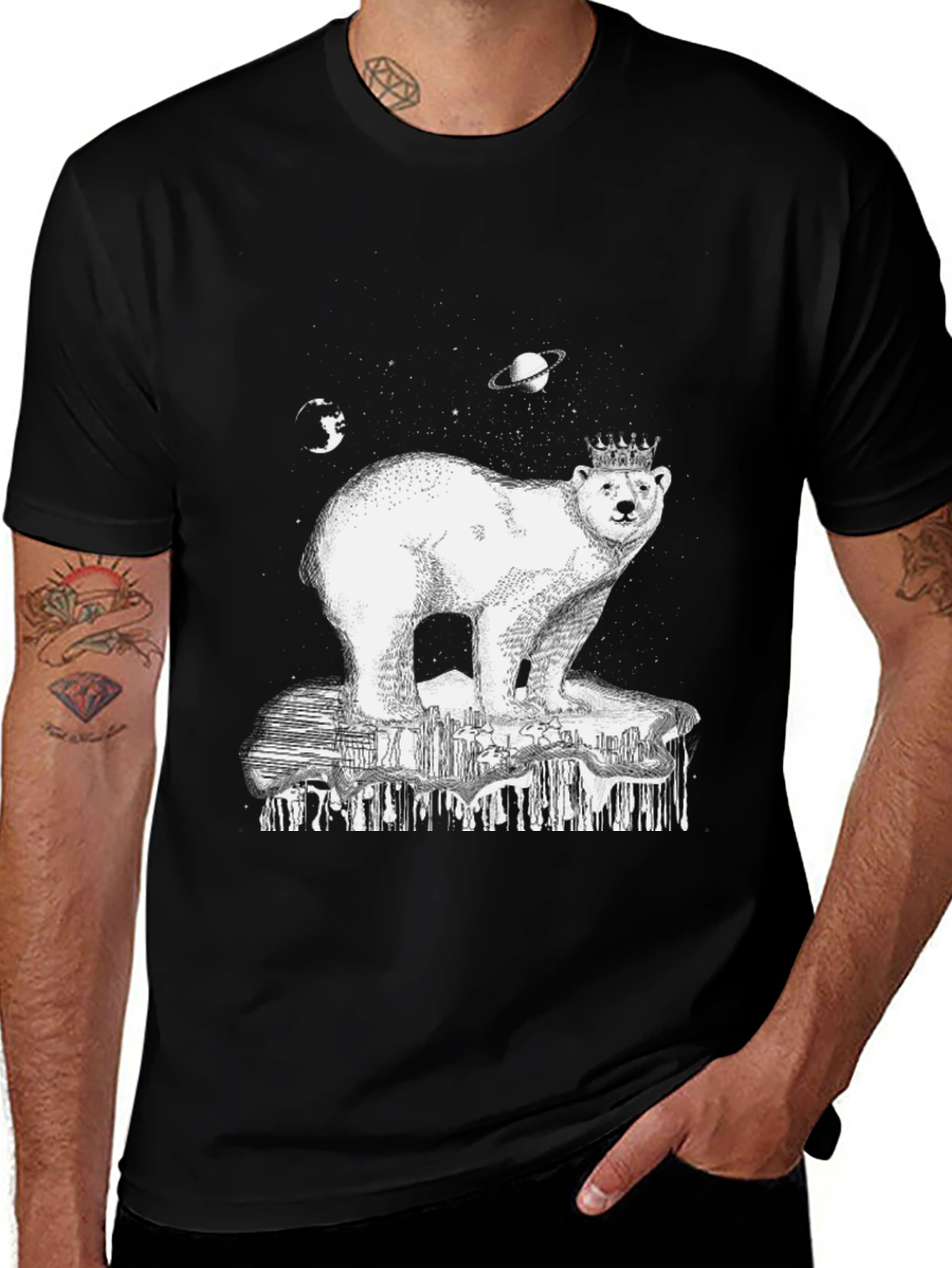 Cosmic Polar Bear T-Shirt