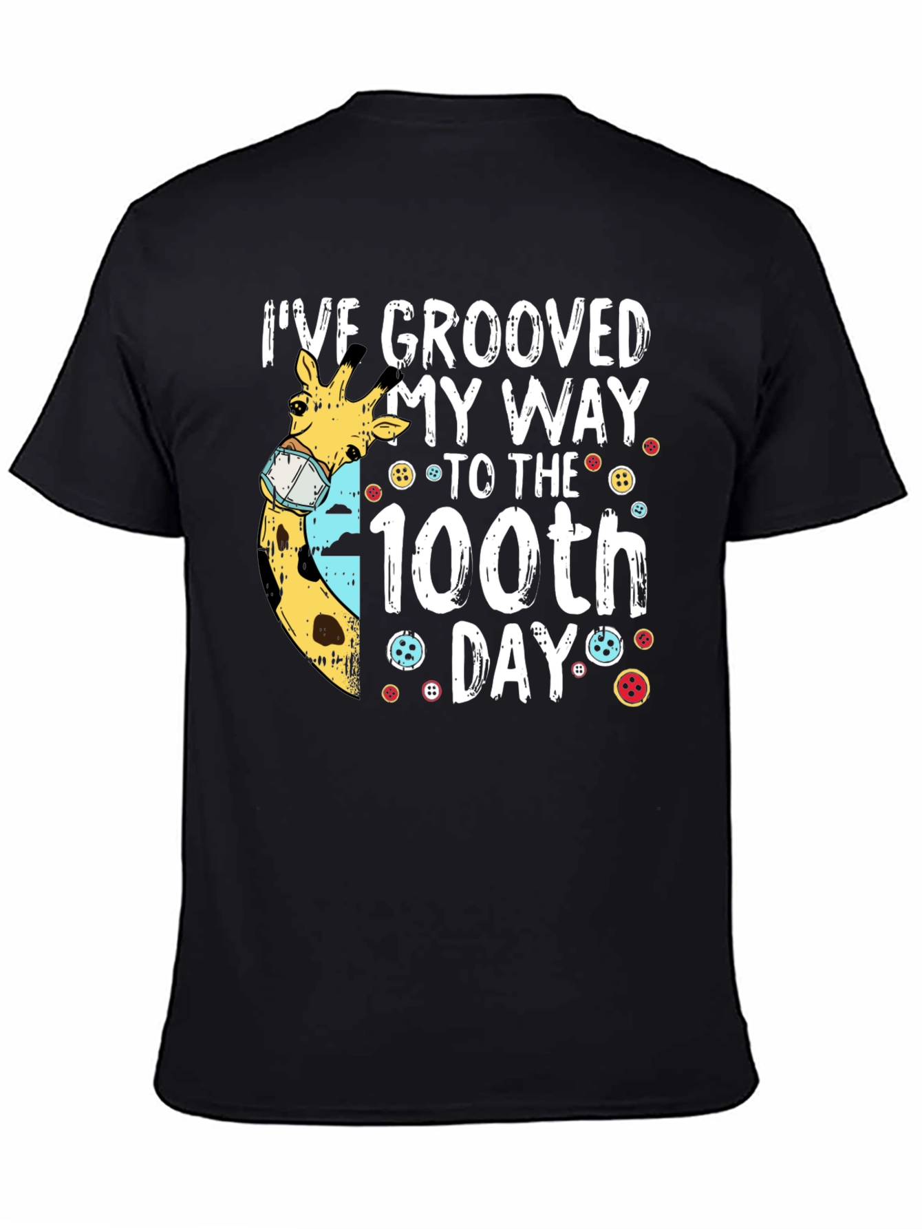 Groovy 100th Day Giraffe Tee