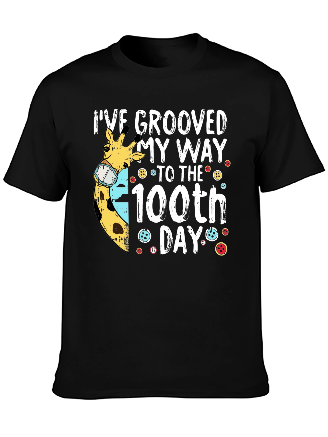Groovy 100th Day Giraffe Tee