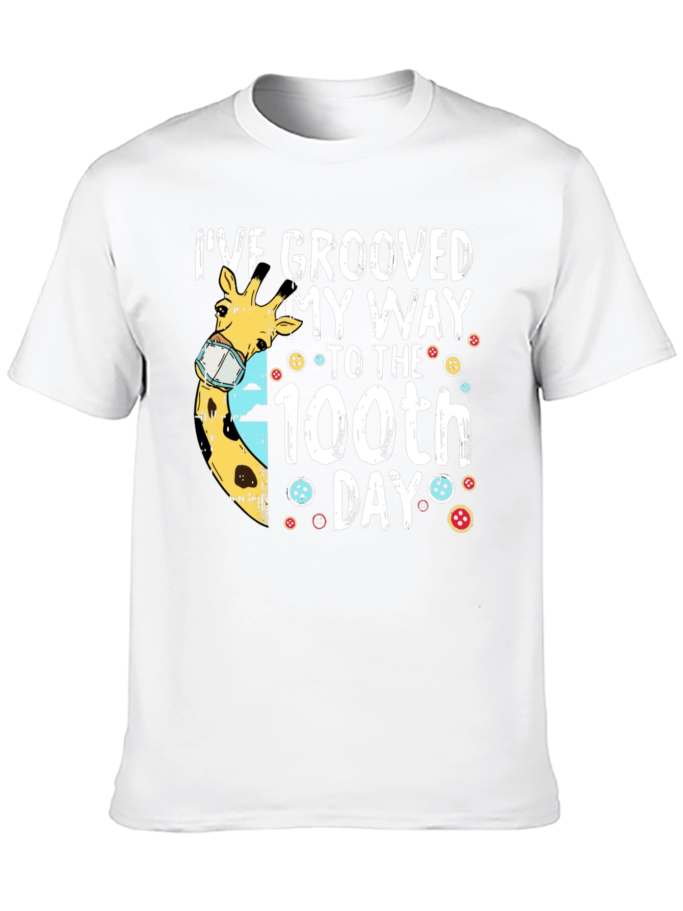 Groovy 100th Day Giraffe Tee