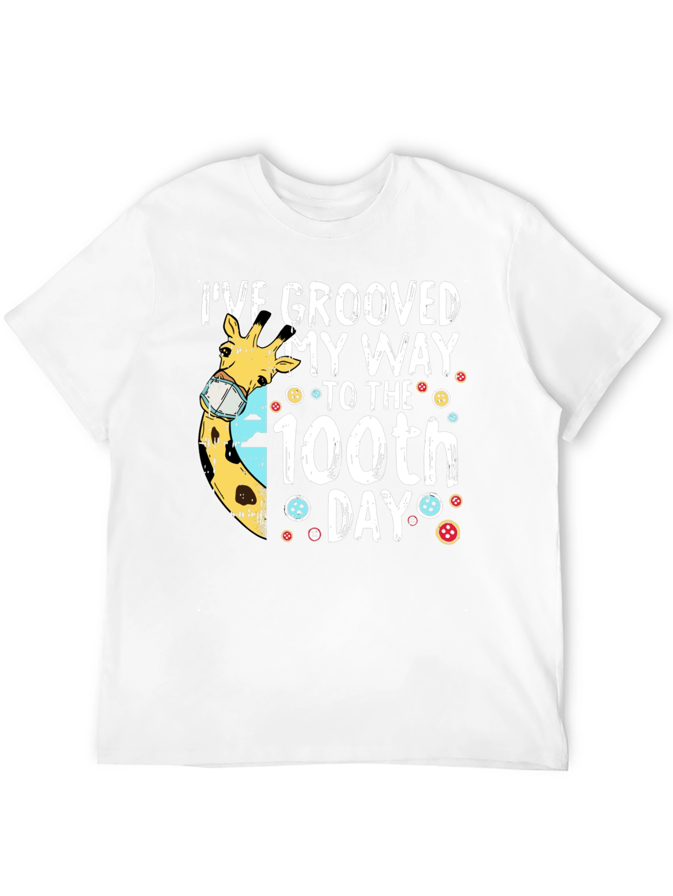 Groovy 100th Day Giraffe Tee