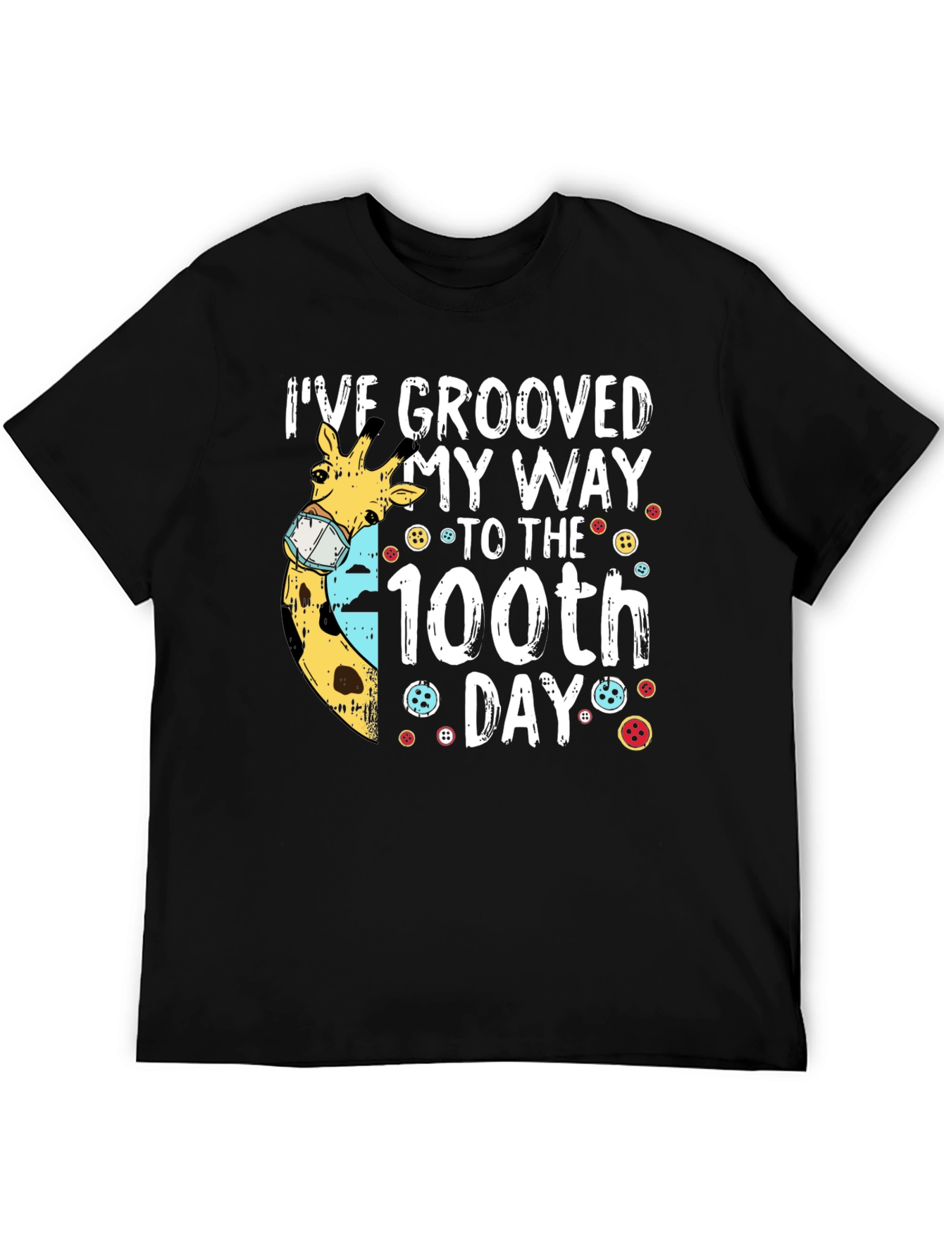 Groovy 100th Day Giraffe Tee