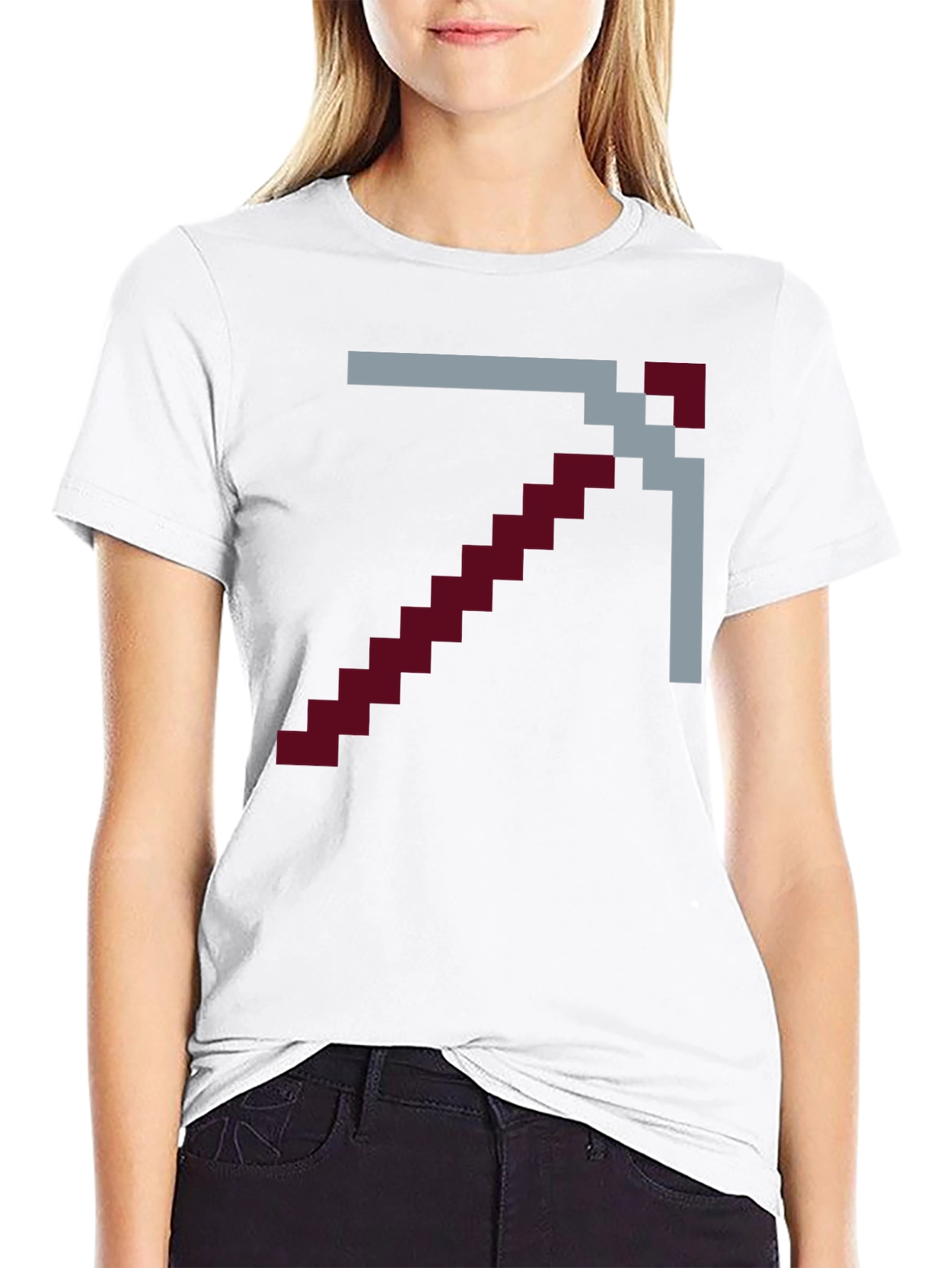 Pixel Pickaxe T-Shirt - Gaming Apparel