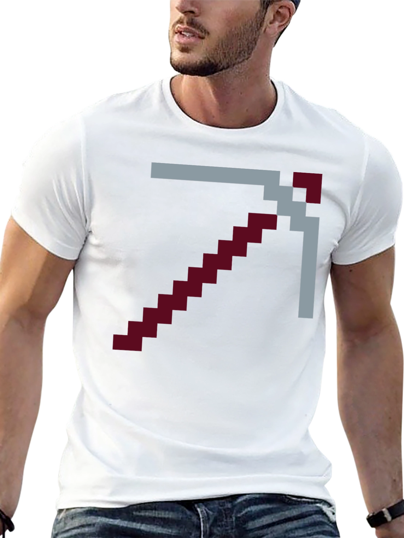 Pixel Pickaxe T-Shirt - Gaming Apparel