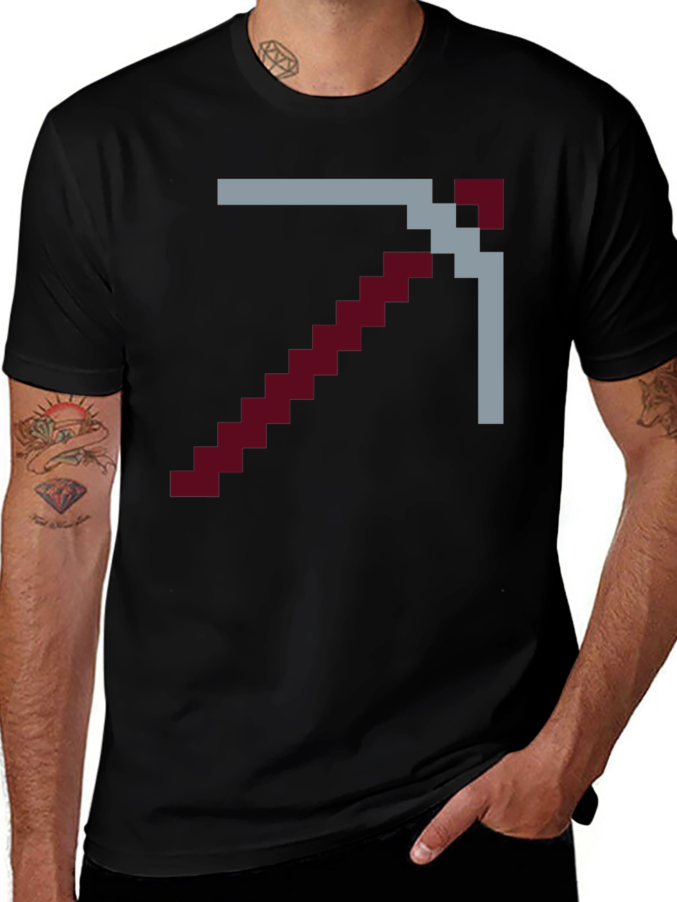 Pixel Pickaxe T-Shirt - Gaming Apparel