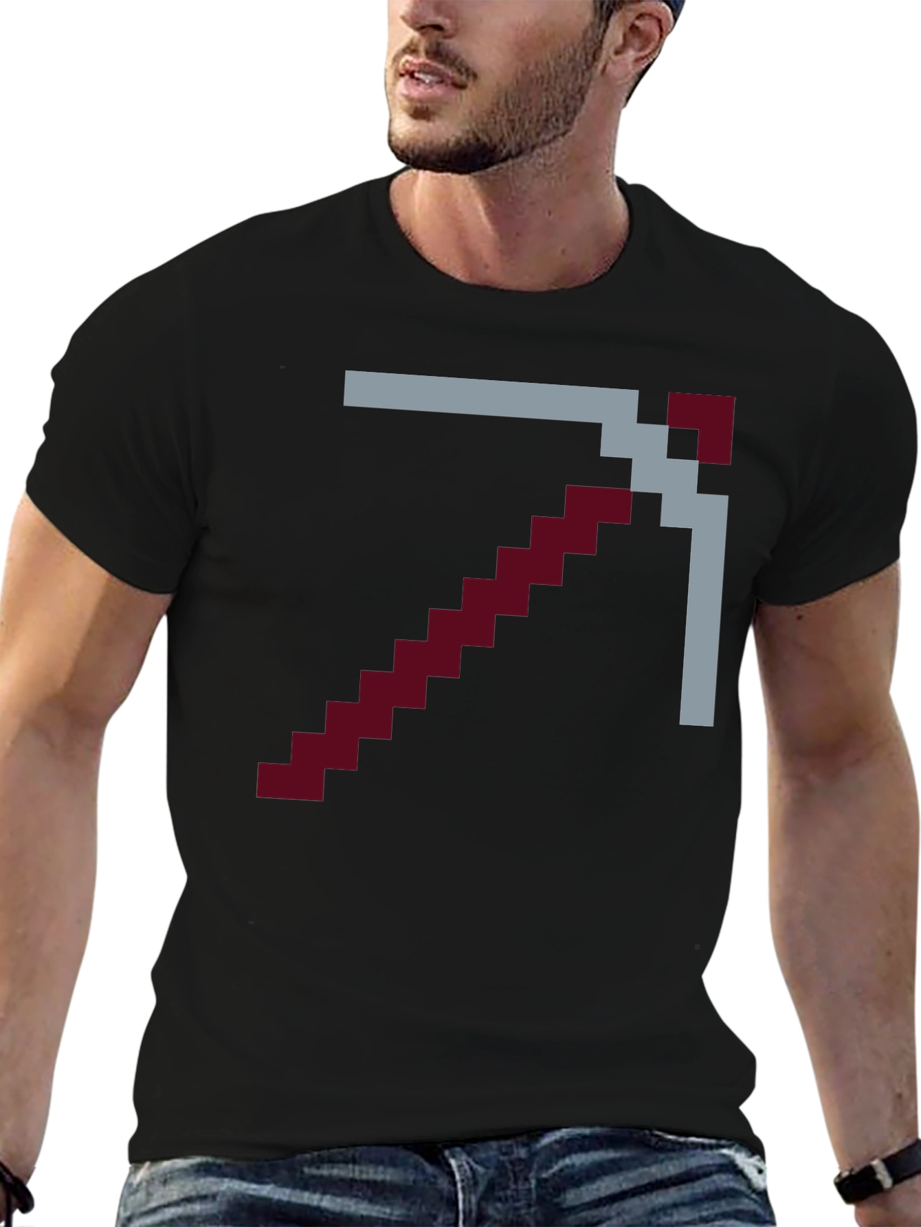 Pixel Pickaxe T-Shirt - Gaming Apparel
