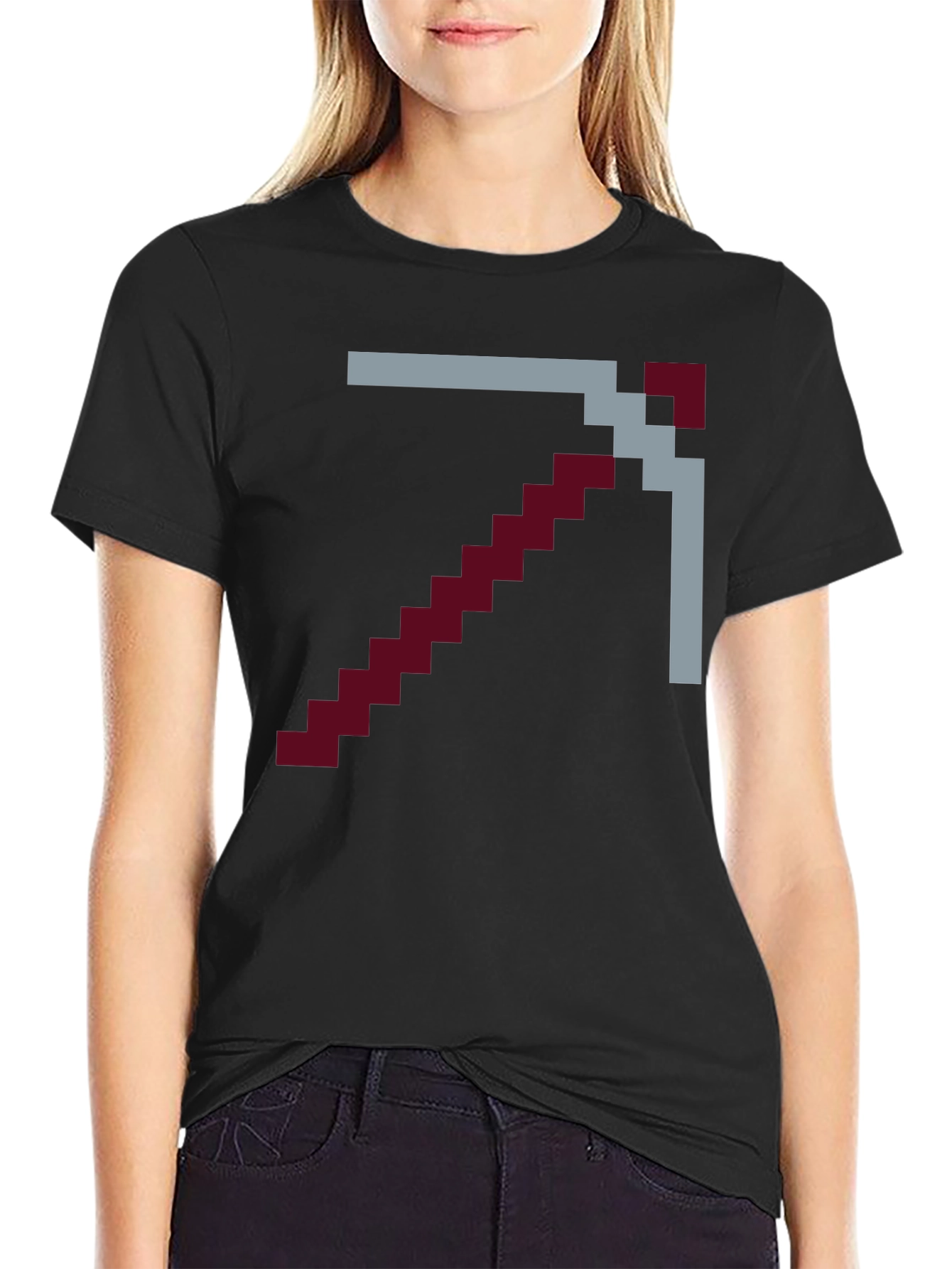 Pixel Pickaxe T-Shirt - Gaming Apparel