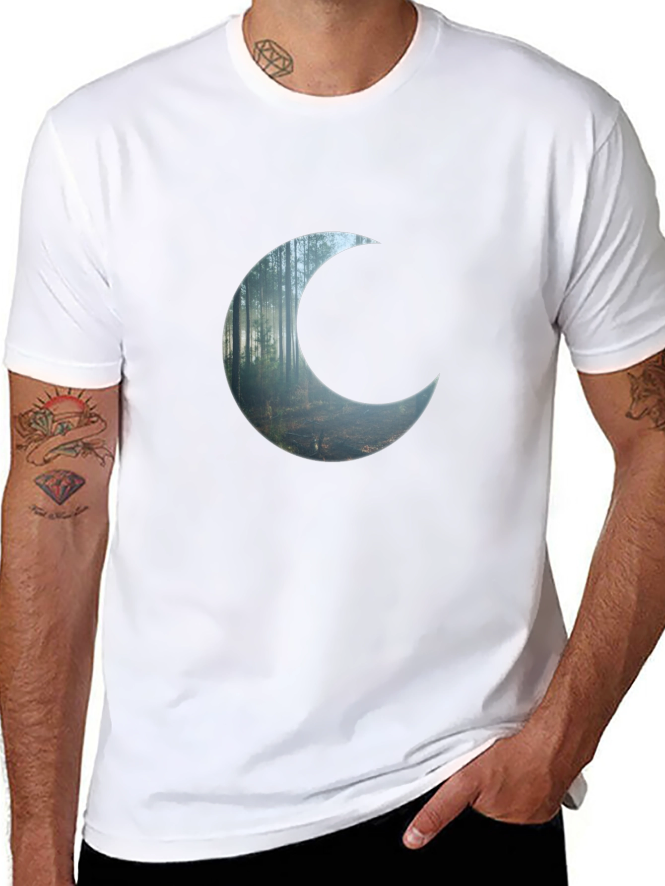 Crescent Forest Black T-Shirt