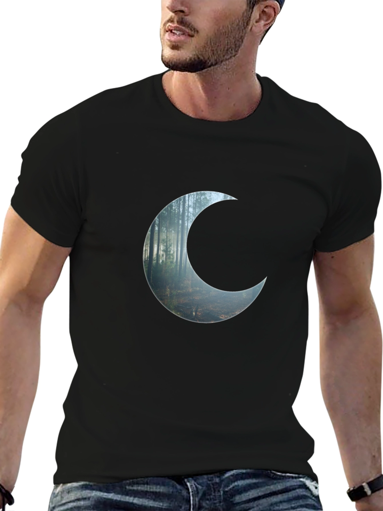 Crescent Forest Black T-Shirt