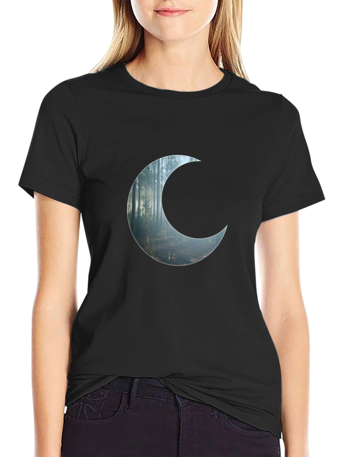 Crescent Forest Black T-Shirt