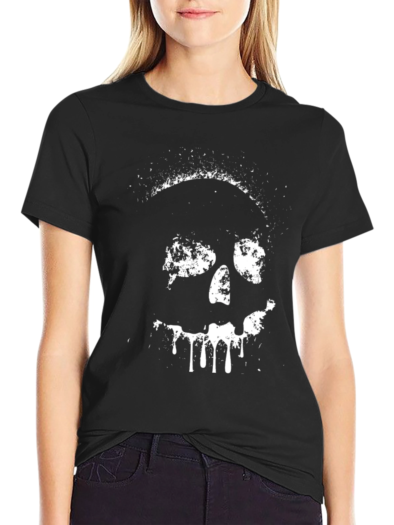 Skull Graphic Black T-Shirt - Edgy Style