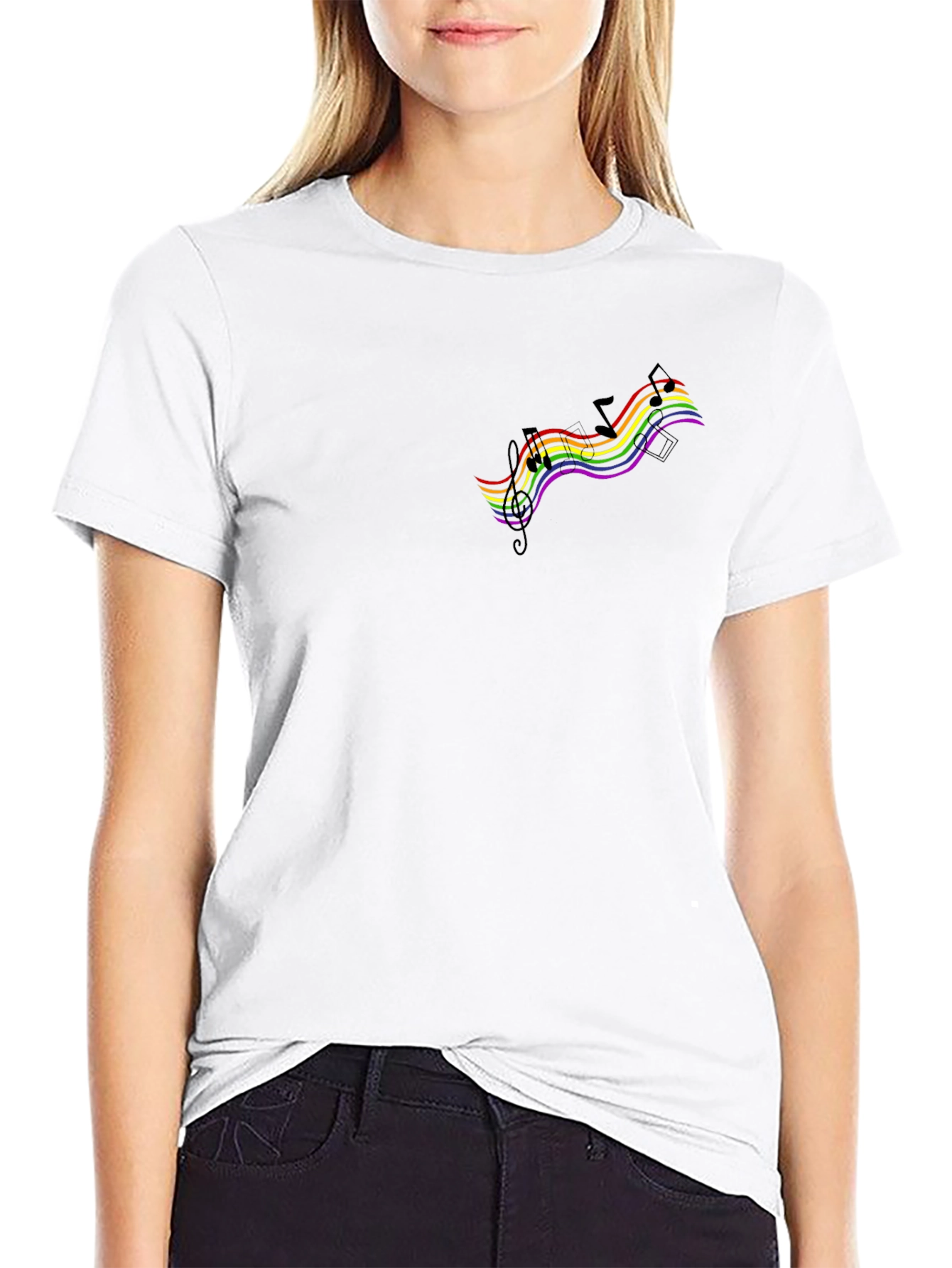 Rainbow Music Notes T-Shirt