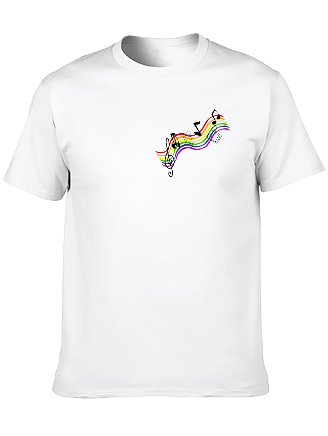 Rainbow Music Notes T-Shirt