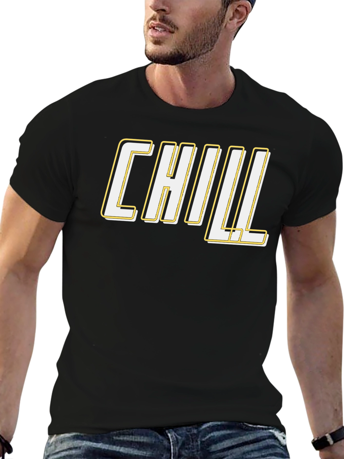 Chill Graphic Tee - Black Casual T-Shirt