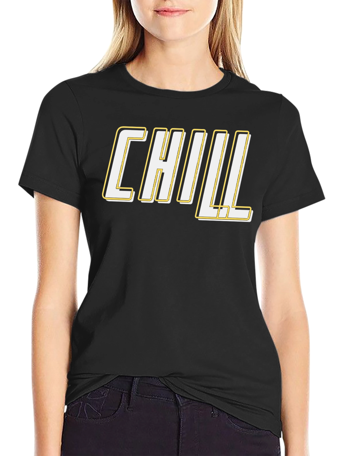 Chill Graphic Tee - Black Casual T-Shirt