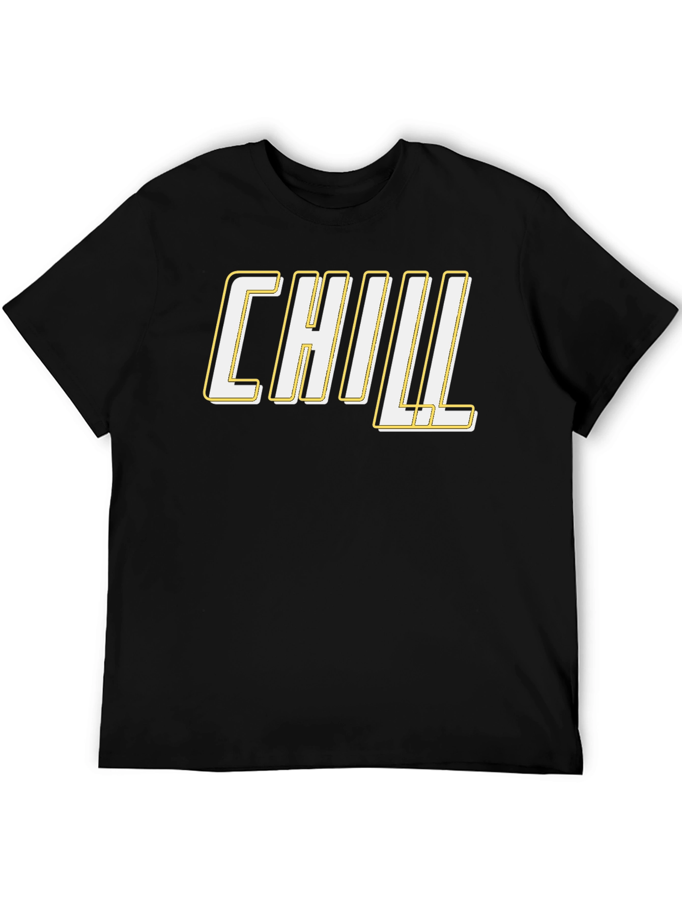 Chill Graphic Tee - Black Casual T-Shirt