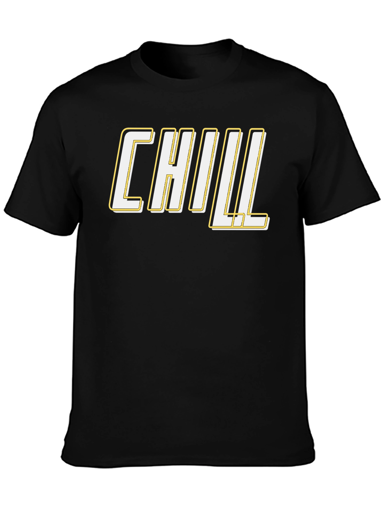 Chill Graphic Tee - Black Casual T-Shirt