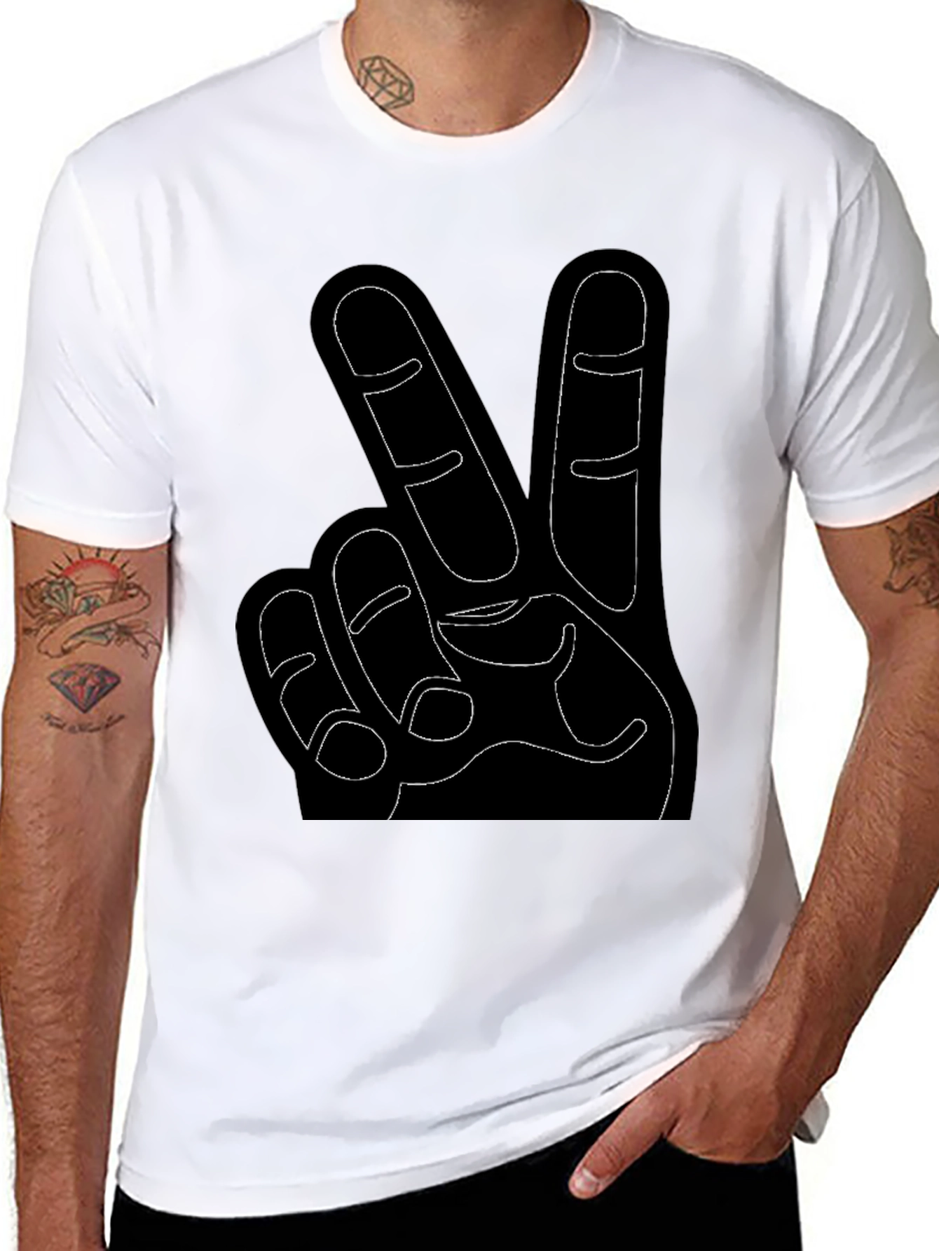 Peace Sign Black T-Shirt