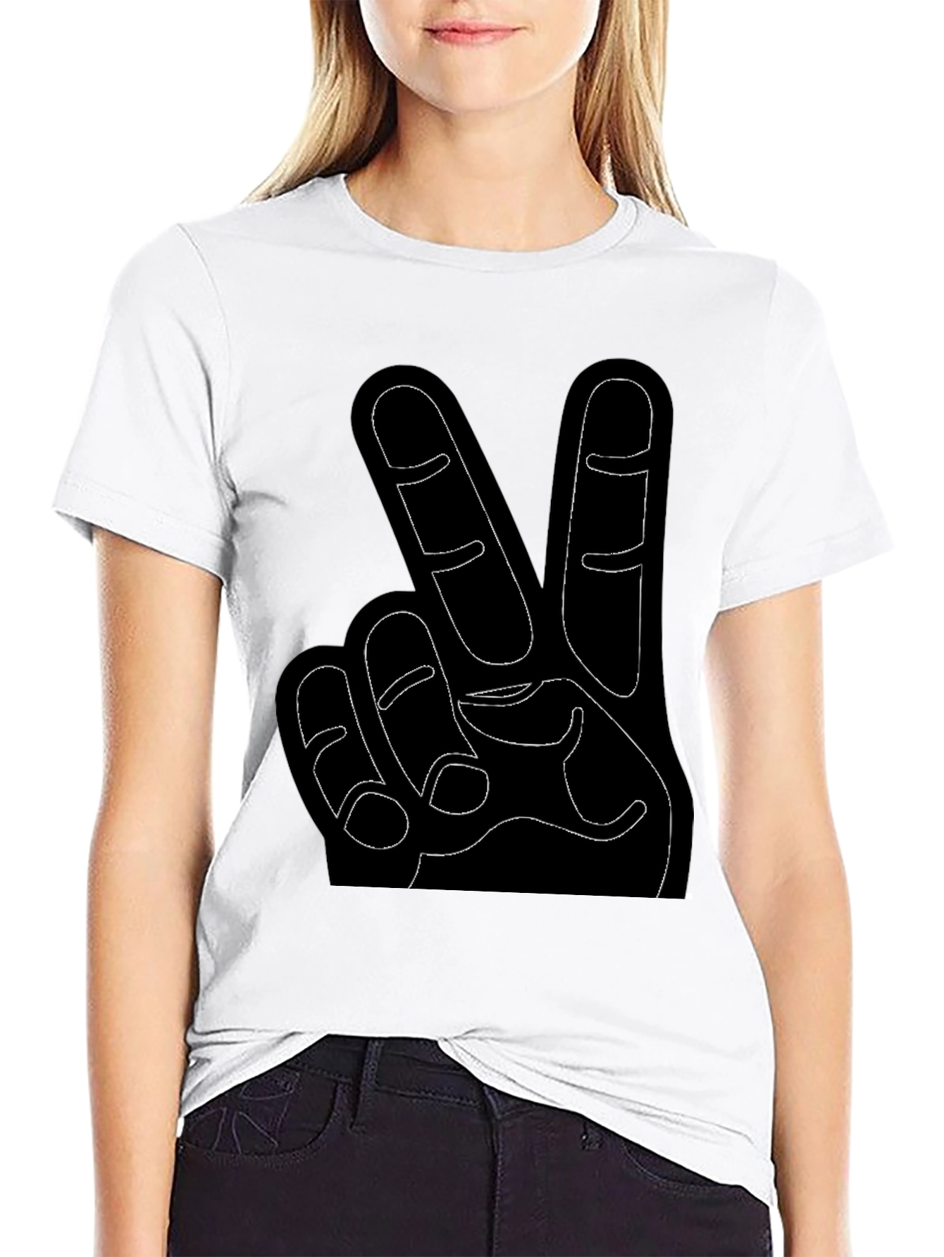 Peace Sign Black T-Shirt