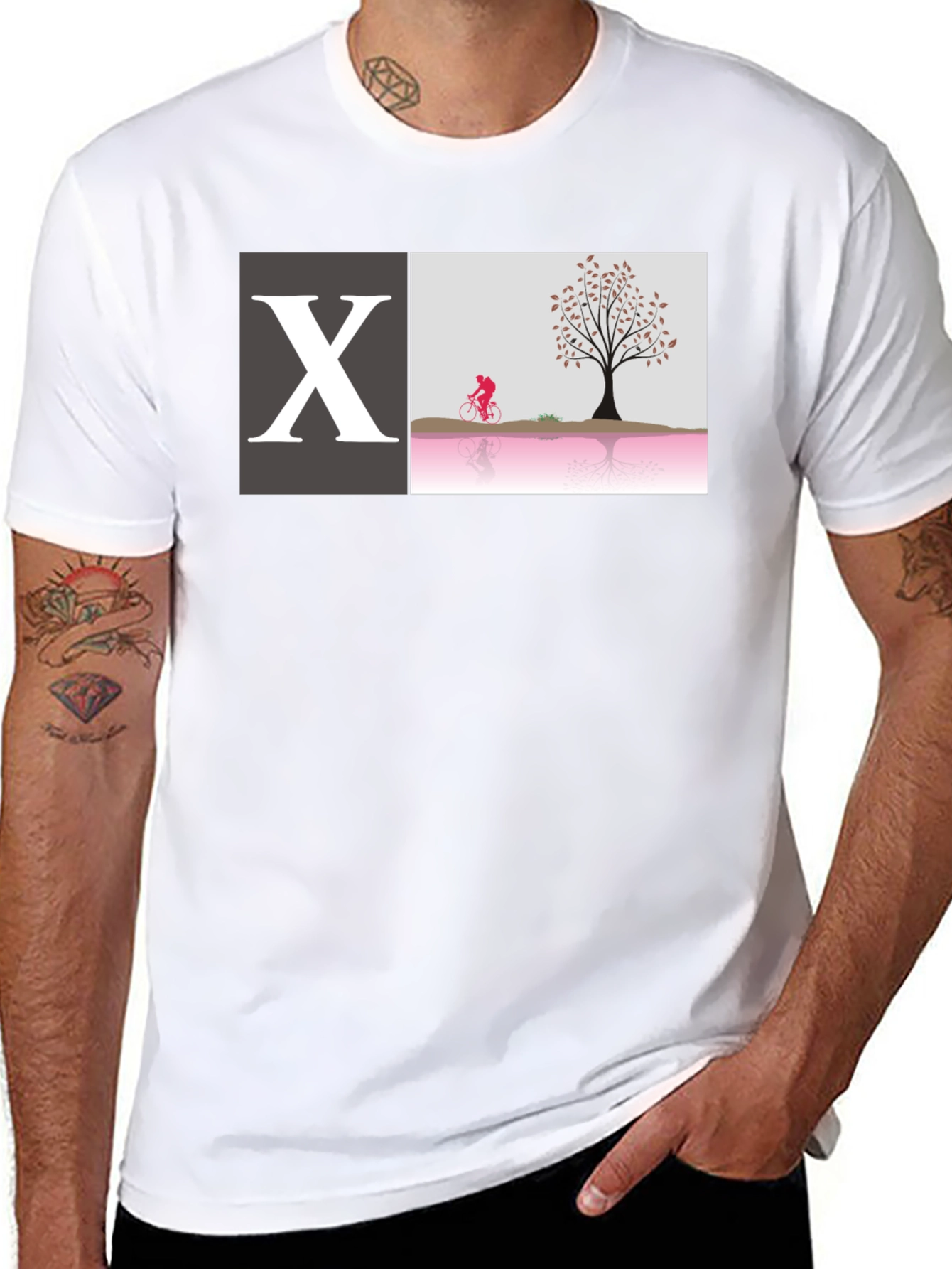 X Biking Scene Graphic Tee
