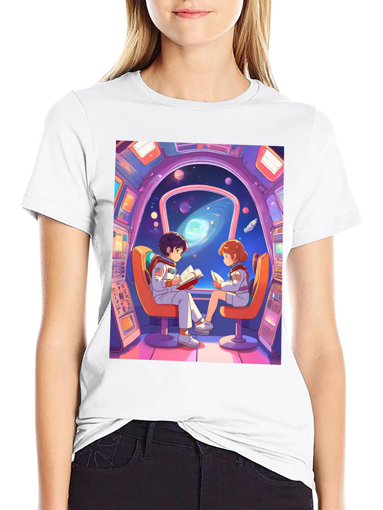 Anime Space Reader T-Shirt