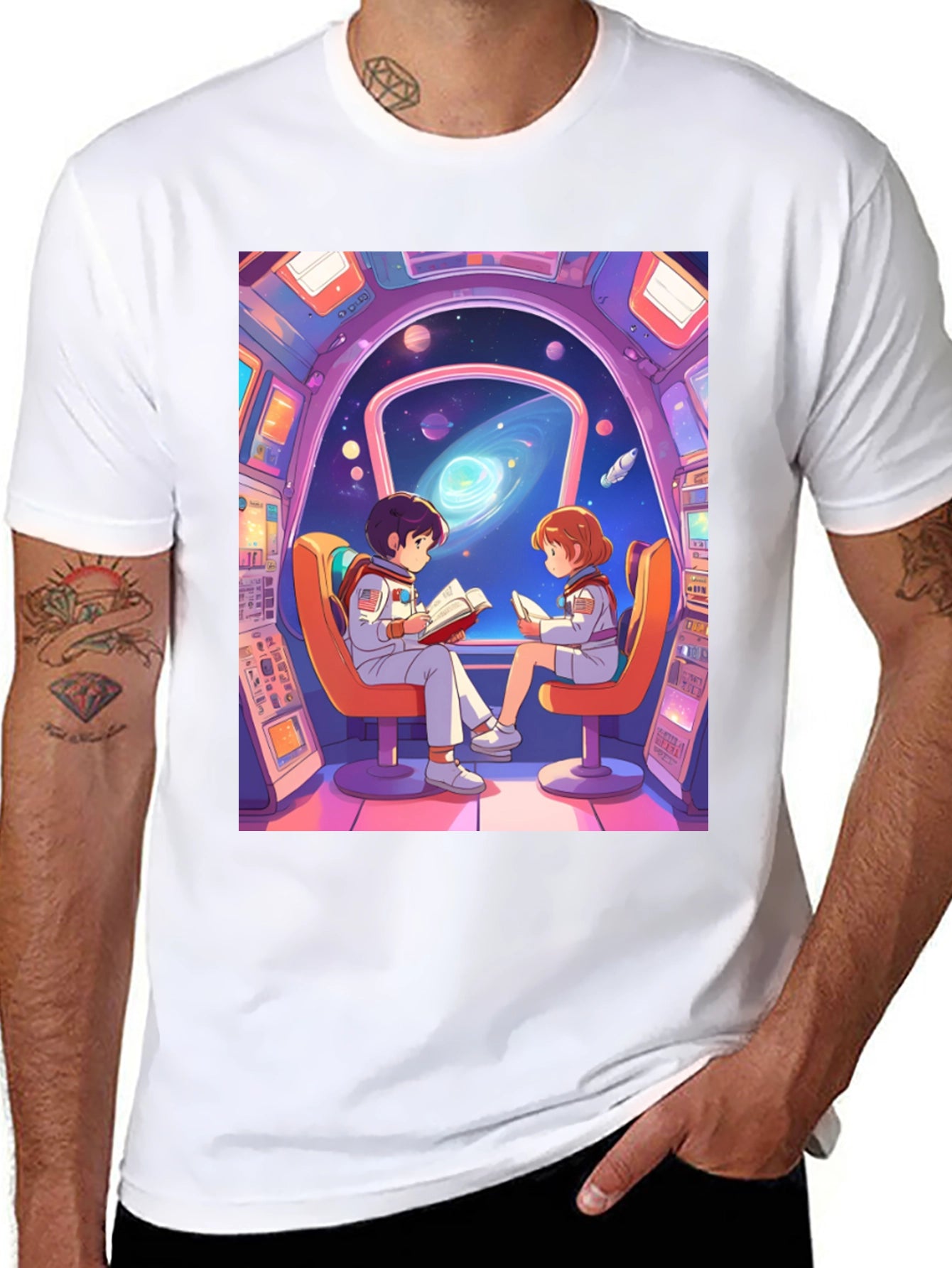 Anime Space Reader T-Shirt