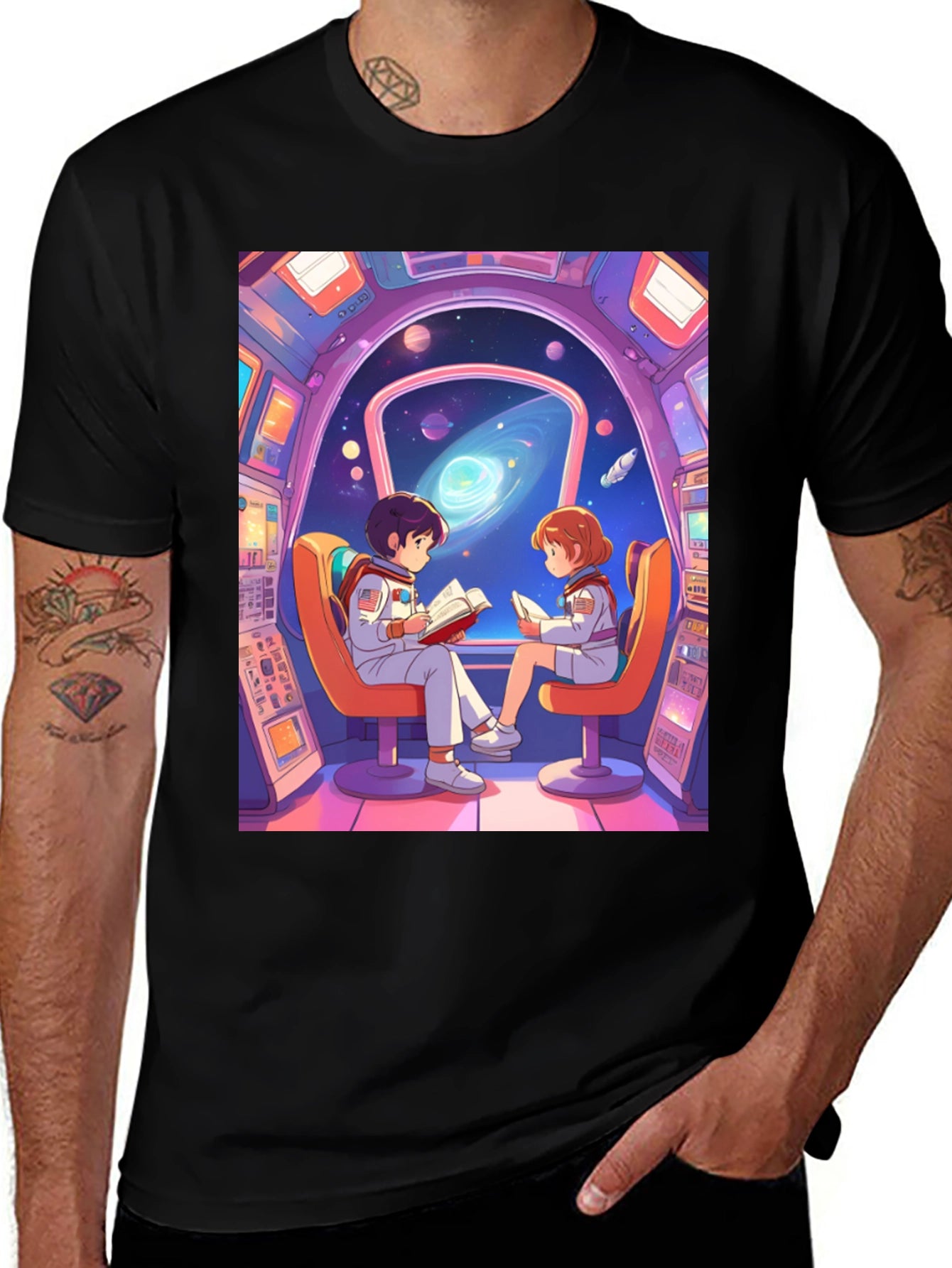 Anime Space Reader T-Shirt