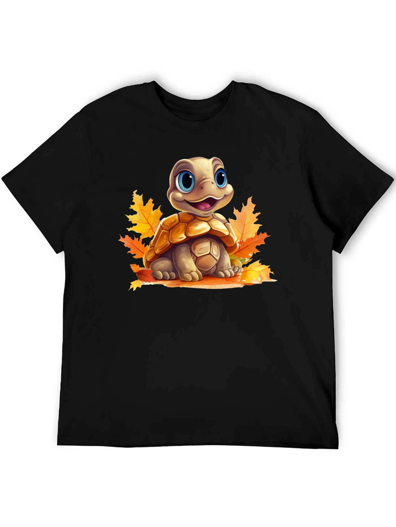 Turtle in Leaves Graphic Tee