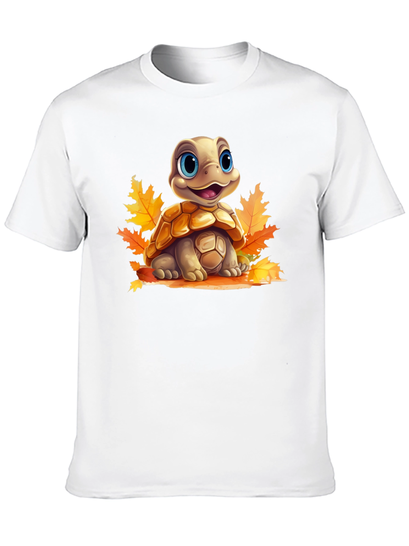 Turtle in Leaves Graphic Tee