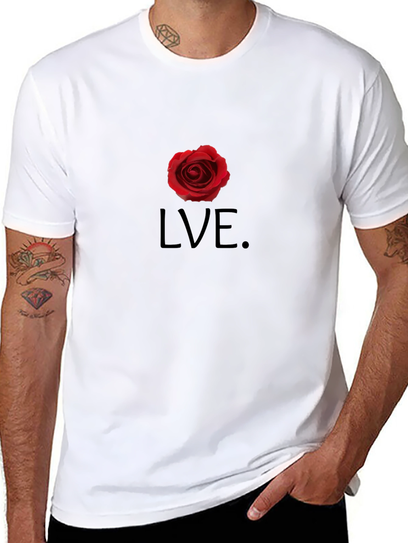 Rose LVE Black T-Shirt