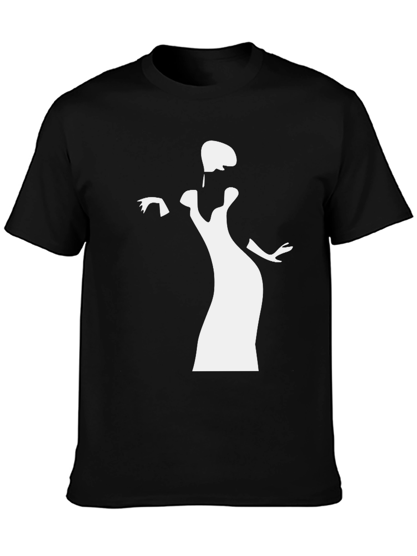 Elegant Silhouette Black T-Shirt