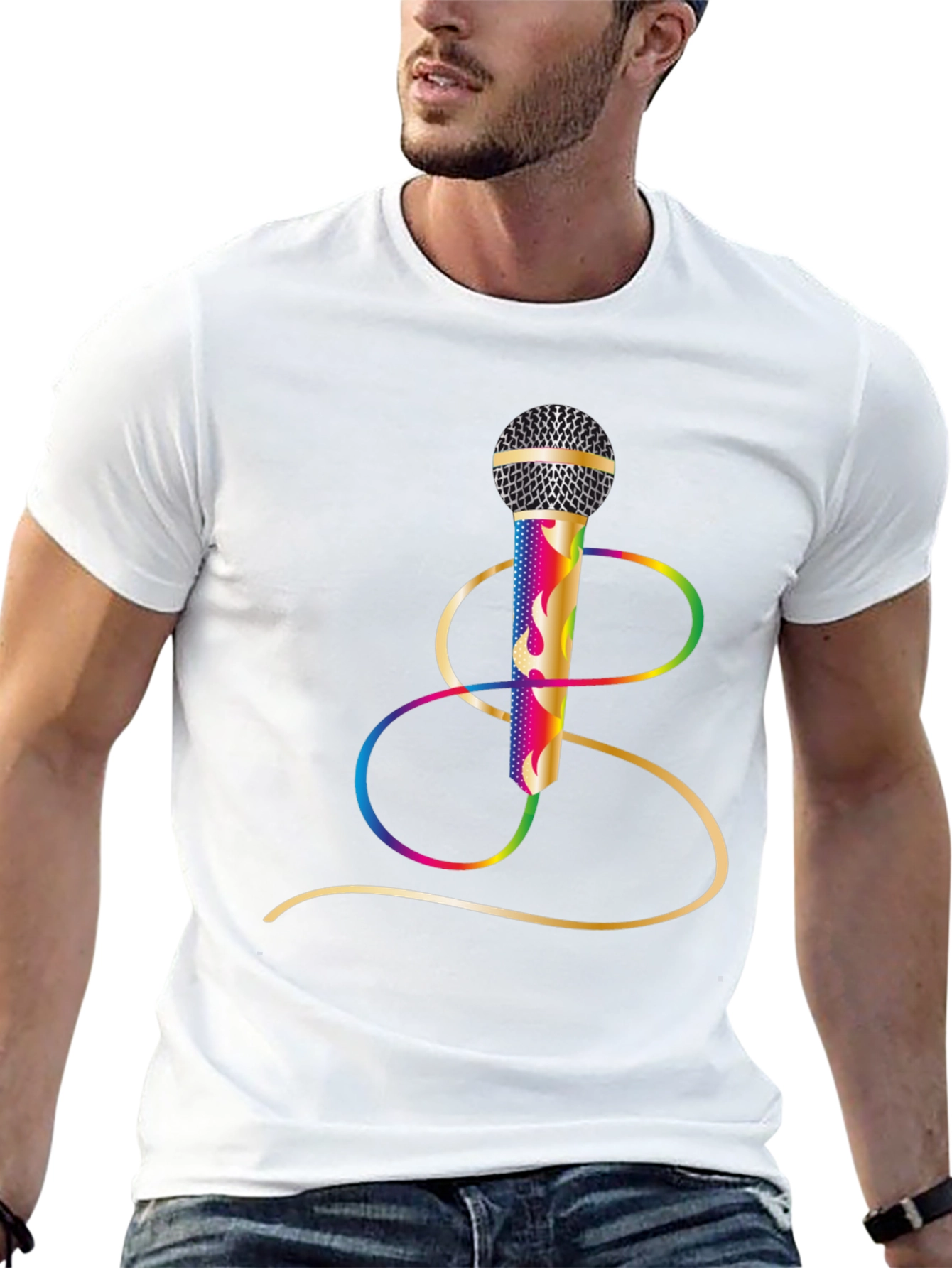 Retro Microphone Graphic Tee