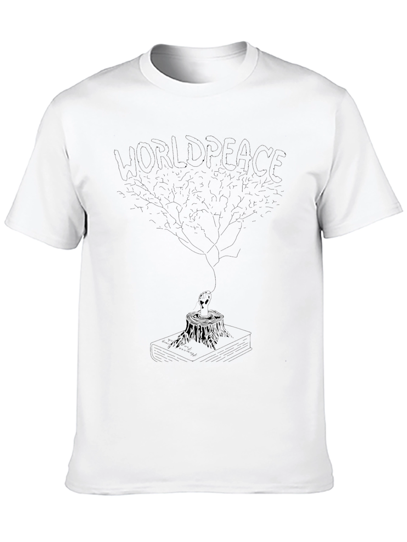 World Peace Tee - Alien and Tree Design