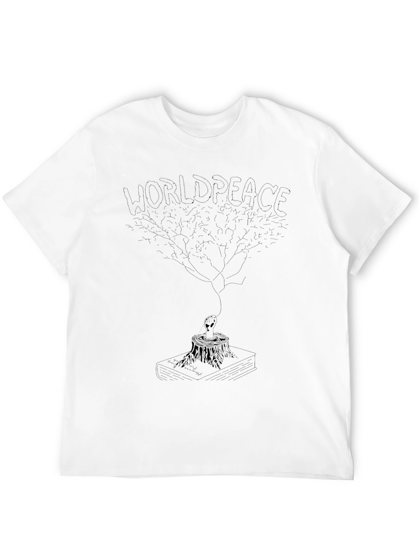 World Peace Tee - Alien and Tree Design