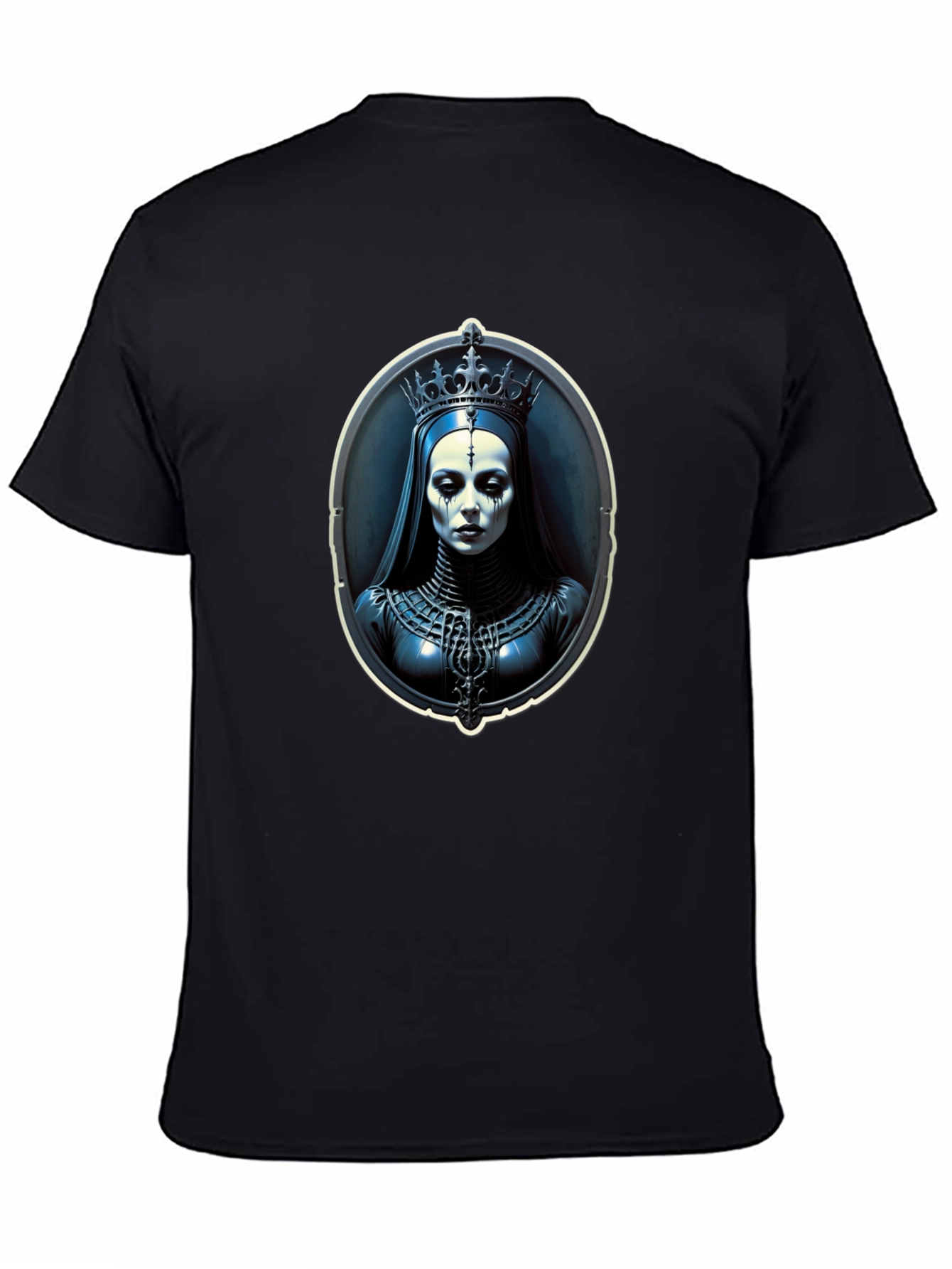 Gothic Queen Portrait Black T-Shirt