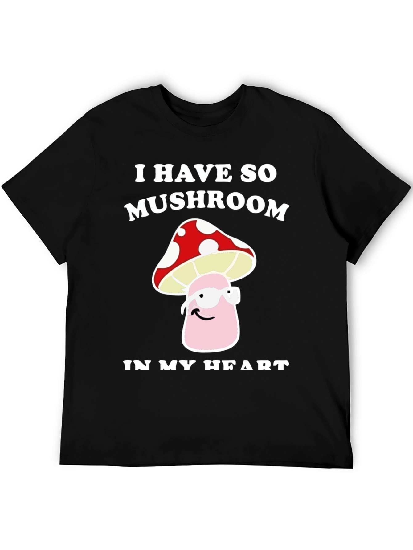 Mushroom Heart T-Shirt - Funny Graphic Tee