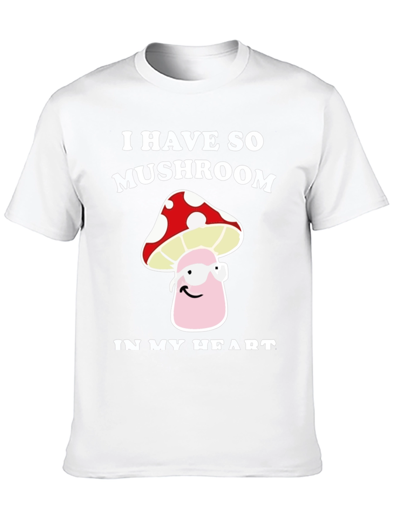 Mushroom Heart T-Shirt - Funny Graphic Tee