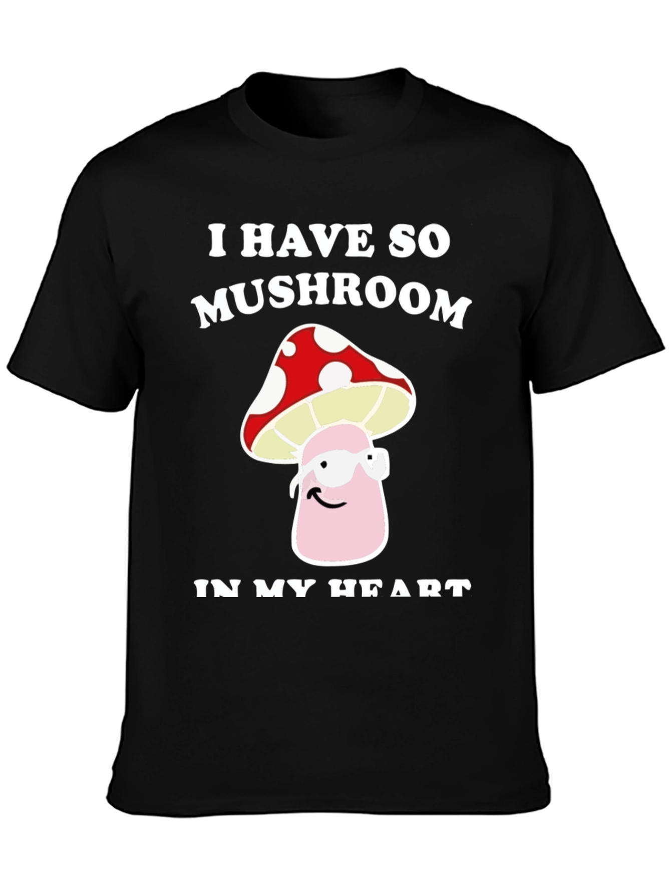 Mushroom Heart T-Shirt - Funny Graphic Tee